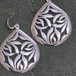 Elegant Silver Teardrop Earrings 925 Sterling Silver